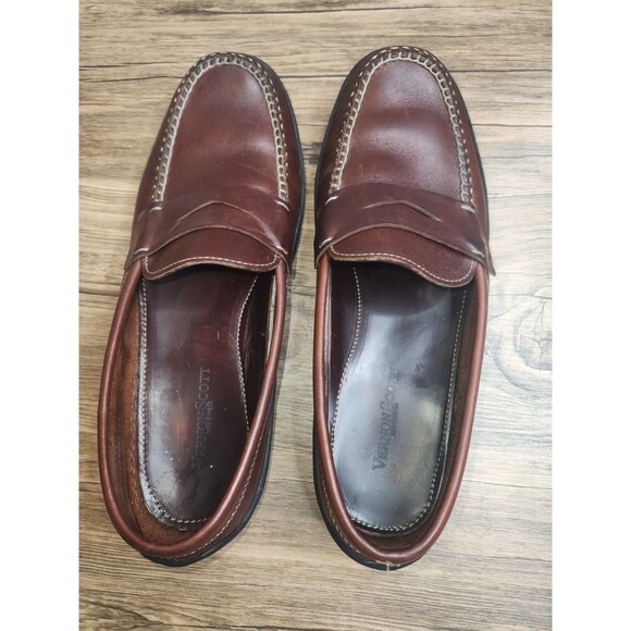 Vernon Scott Menswear Brown Leather Penny Loafers Size 10 Medium. main image 9